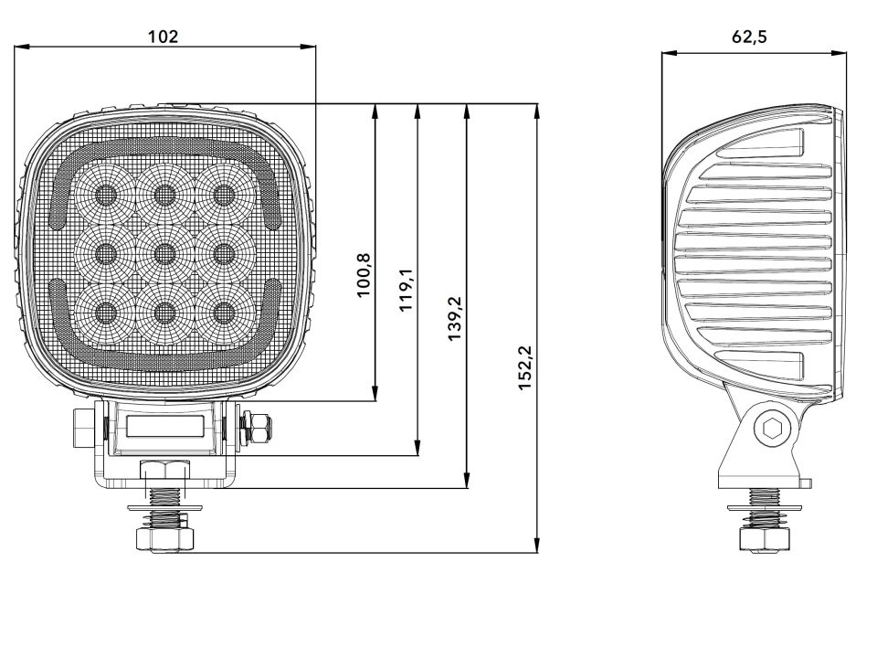45W 12-48V Work Light